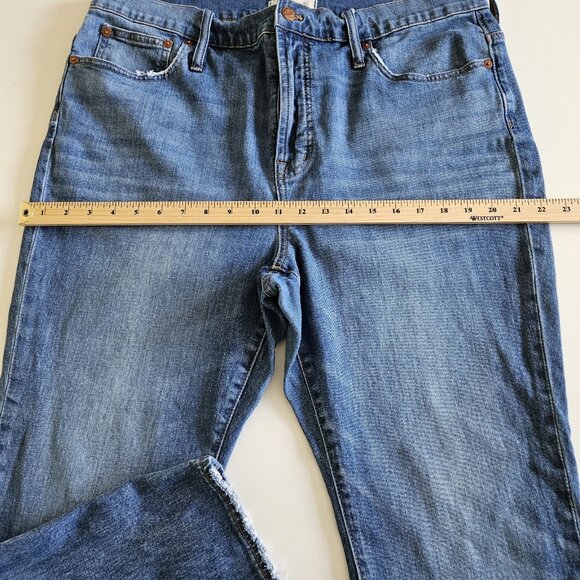Madewell Jeans Womens 34 Blue Denim The Perfect Vintage Crop Jean Stretch Grunge - Picture 6 of 16